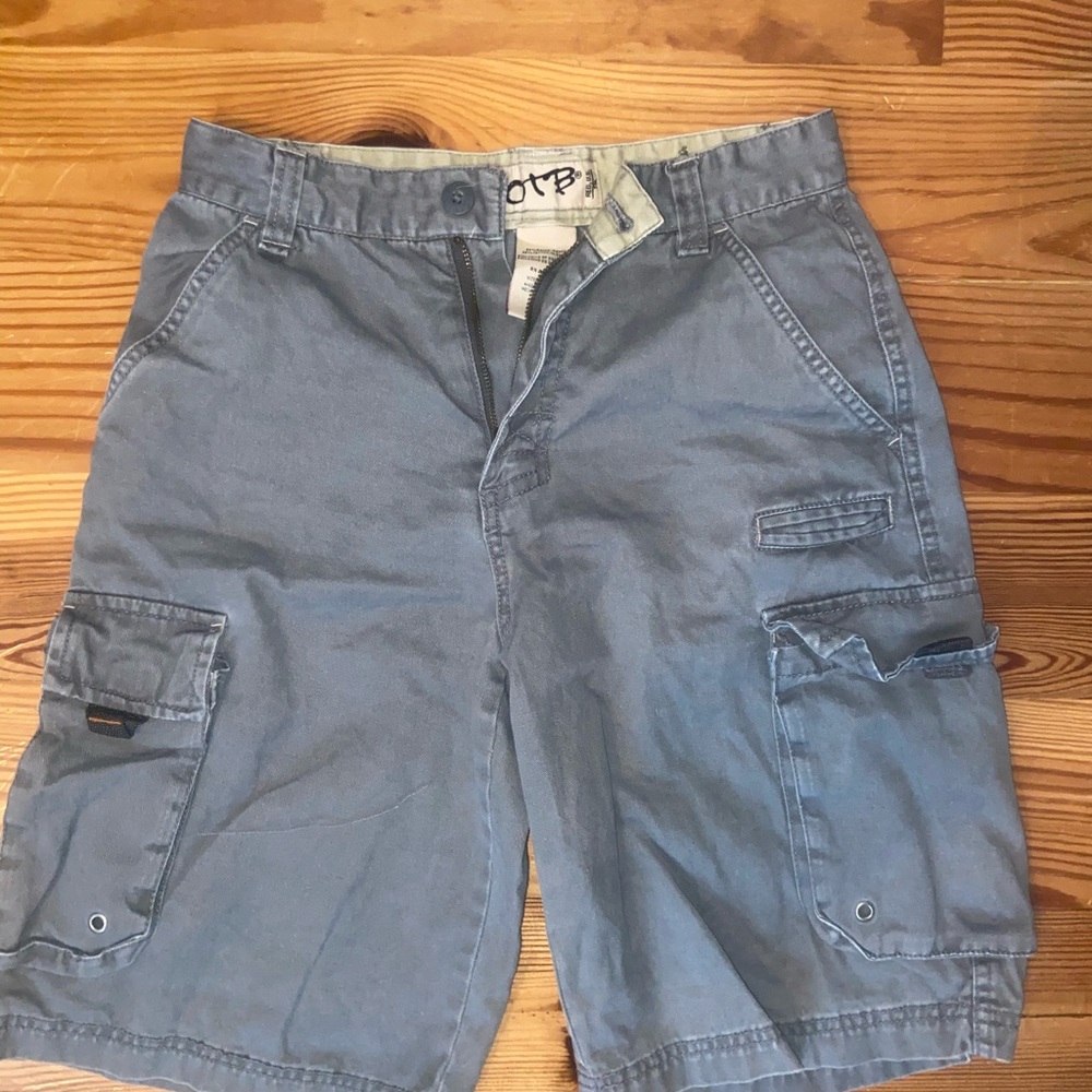 OTB grey cargo shorts boys size 14